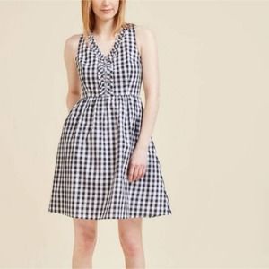 Modcloth Savor Someplace New Checkered Mini Dress